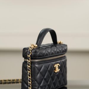 Chanel 25P 新款饭盒包 黑金 荔枝牛 图3