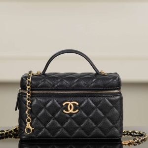 Chanel 25P 新款饭盒包 黑金 荔枝牛 图6