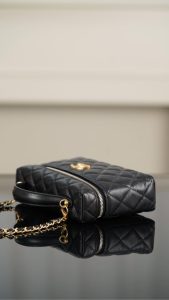 Chanel 25P 新款饭盒包 黑金 荔枝牛 图10