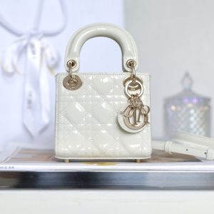 DIOR LADY 超迷你▪ 漆皮白色(K0852) 图1