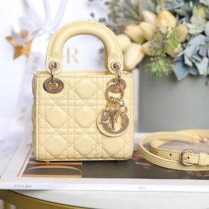 DIOR LADY 超迷你▪ 羊皮鸡黄色(K0852) 图1