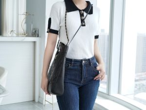 Chanel 31bag 大号黑色 褶皱小牛皮 图7