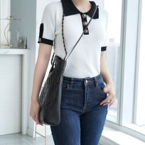 Chanel 31bag 大号黑色 褶皱小牛皮 图7