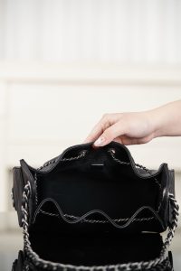 Chanel 26C系列 25bag mini鱼子酱 黑球银 图8