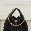 Chanel 黑色麂皮hobo 小号 图1