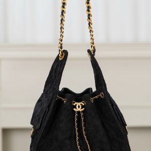 Chanel 黑色麂皮hobo 小号 图3