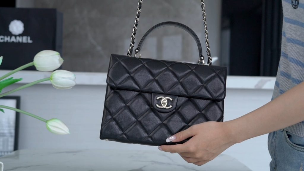 CHANEL 24p 手柄kelly盒子 黑色大号 图1