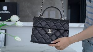 CHANEL 24p 手柄kelly盒子 黑色大号 图1