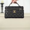 Chanel 25P 新款饭盒包 黑金 荔枝牛 图1