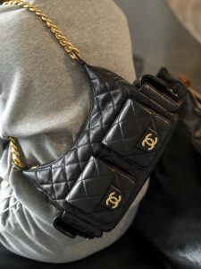 CHAENL 25c 小号嬉皮 hobo bag 黑金 图4