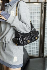 CHAENL 25c 小号嬉皮 hobo bag 黑金 图7