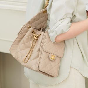 Chanel small hobo 杏色鱼子酱 小号 图3