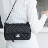 CF Classic Flap |荔枝纹 Mini 黑银 图1