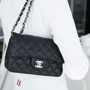CF Classic Flap |荔枝纹 Mini 黑银 图2