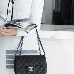 CF Classic Flap |荔枝纹 Mini 黑银 图5